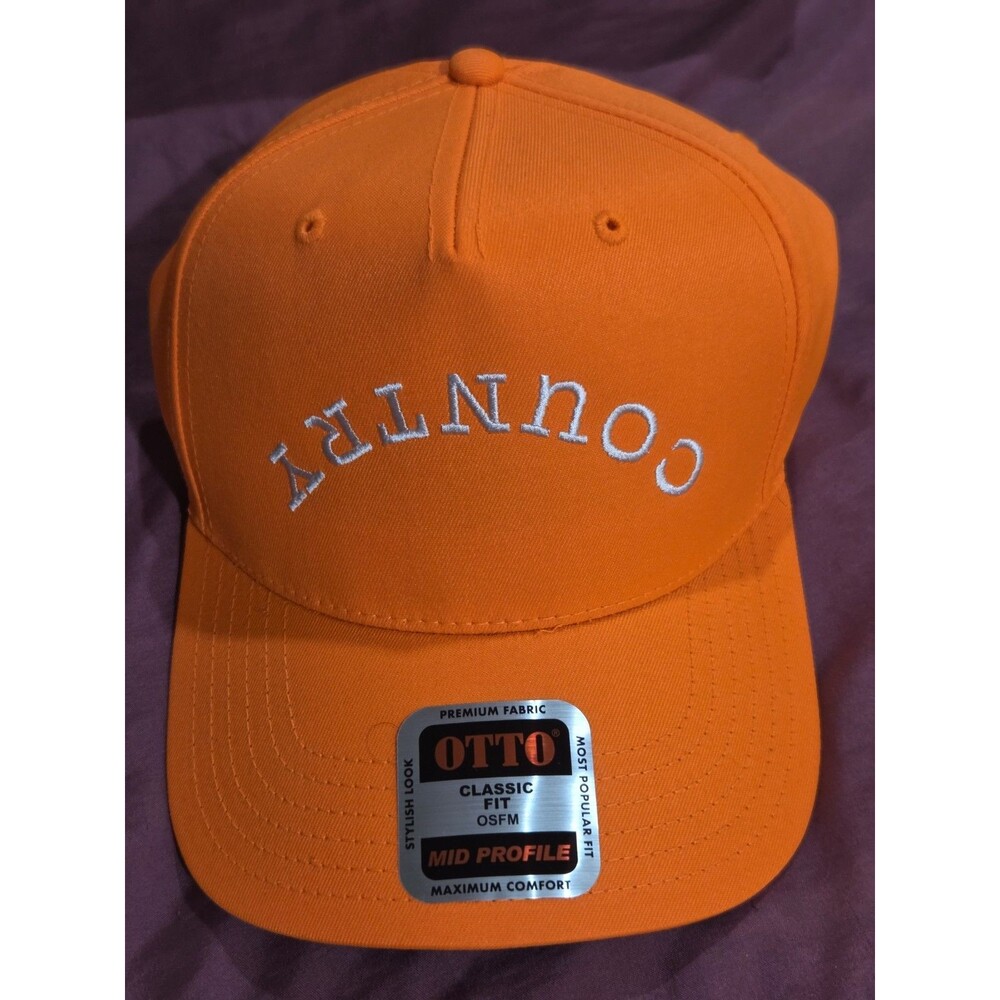 Bright Orange Country Upside Down  Drew Baldridge Rural King Cap